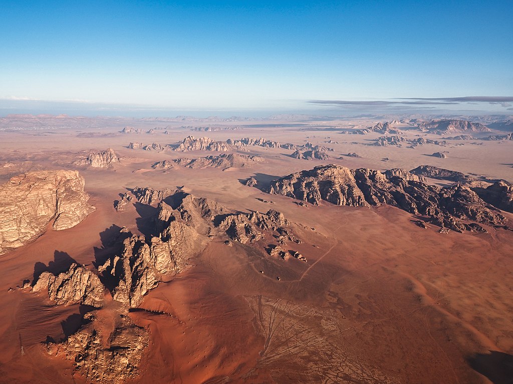 Wadi Rum from hot air balloon 01